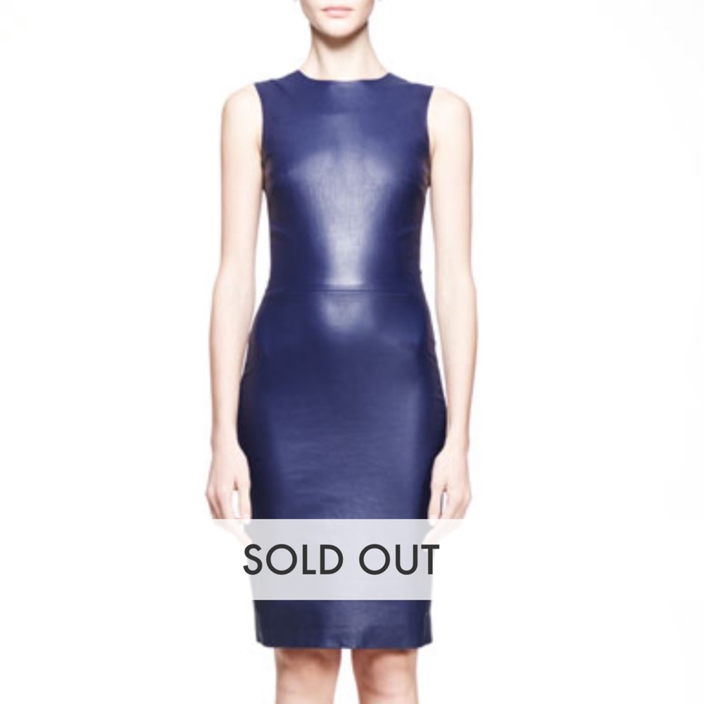 The row navy dress leather imperial blue